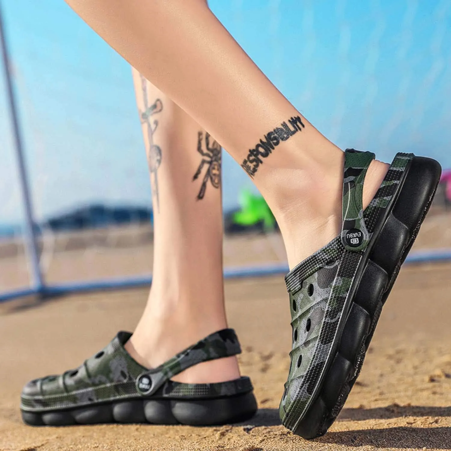 CERYTHRINA Unisex Adult Clogs Herren Damen Leichte Eva rutschfest Lüftung Sommer Mode Sandalen Weiche Sohle Gartenschuhe Beach Aqua Slippers