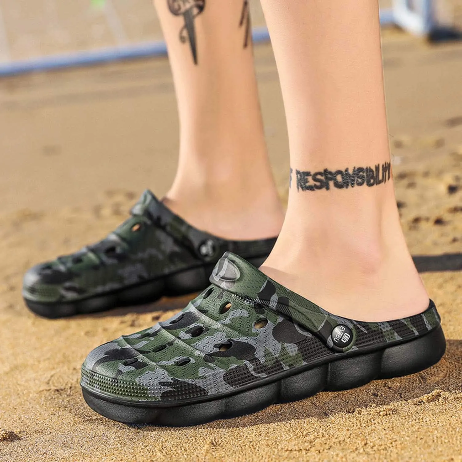 CERYTHRINA Unisex Adult Clogs Herren Damen Leichte Eva rutschfest Lüftung Sommer Mode Sandalen Weiche Sohle Gartenschuhe Beach Aqua Slippers
