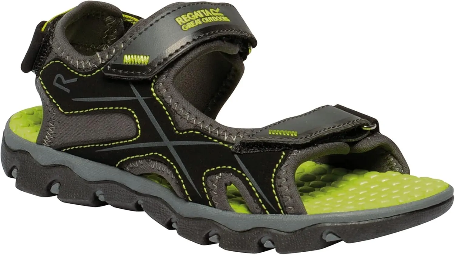 Childrens/Kids Kota Drift Sandals (12 Little Kid) (Briar Grey/Lime Punch)