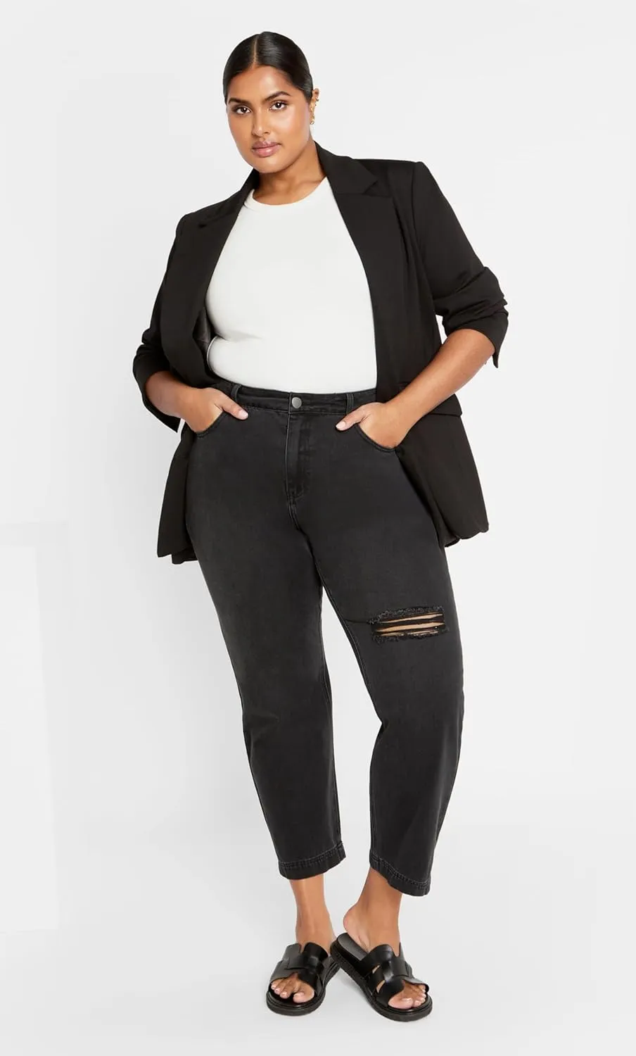 City Chic Women's Plus Size Harley Kenia Straight Jean