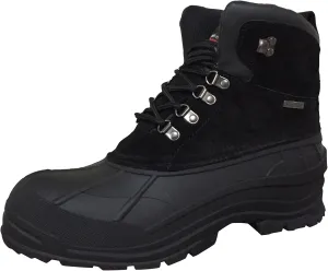 Climate X Mens YSC1 Winter Snow Boots Water Resistance Snow and Hiking, Black Brown