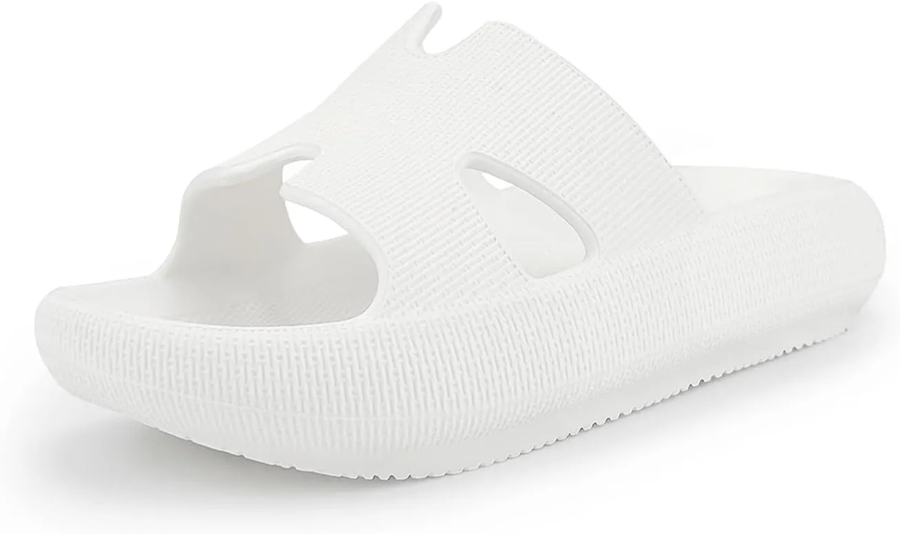 Cloud Pillow Recovery Slides for Women,Womens H-starp Platform Comfortable Memory Foam Arch Support Sandals,Waterproof EVA Cushioned Cushion Slippers for Beach Shower Bathroom Pool