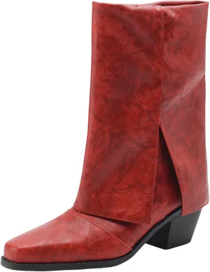 Combat Boots Womens Low Heel Lace up Ankle Boots Round Toe Fashion Booties Leather Cuff Low Heel Combat Boots