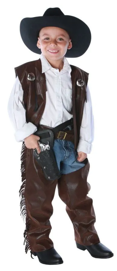 Cowboy Chaps Vest Child Small  Costume
