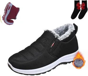 Cozy Winter Women's Snow Boots,Slip-on & Waterproof Anti-Slip Ankle Boots Warm Furry Fur Lining Winter Hiking Snow Boots