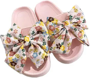 cute big bow sandals and slippers women's summer outdoor wear tide all-match word slippers non-slip thick-soled beach shoes