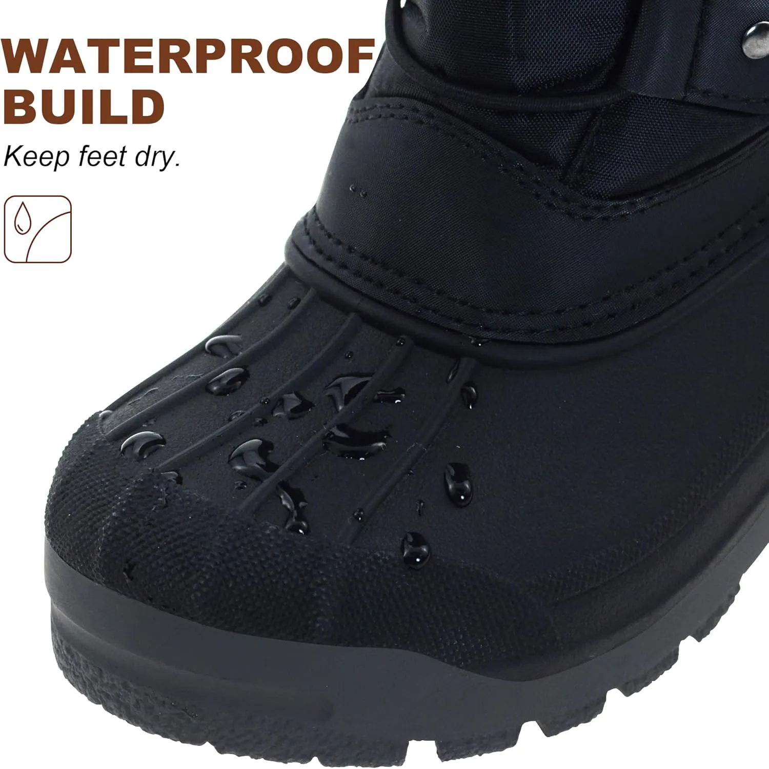 CyKie Girls Winter Snow Boots for Kids Boys Girls Insulated Waterproof Outdoor Shoes