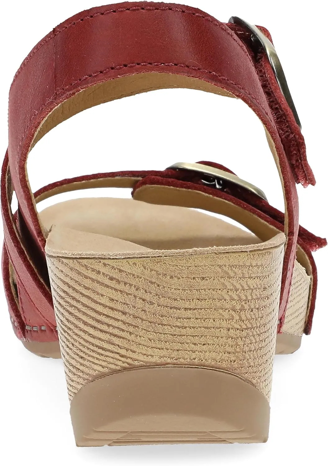 Dansko Trinity Wedge Sandal for Women – Contoured Footbed for All-Day Comfort and Support – Hook & Loop Strap with Buckle Detail – Lightweight Rubber Outsole