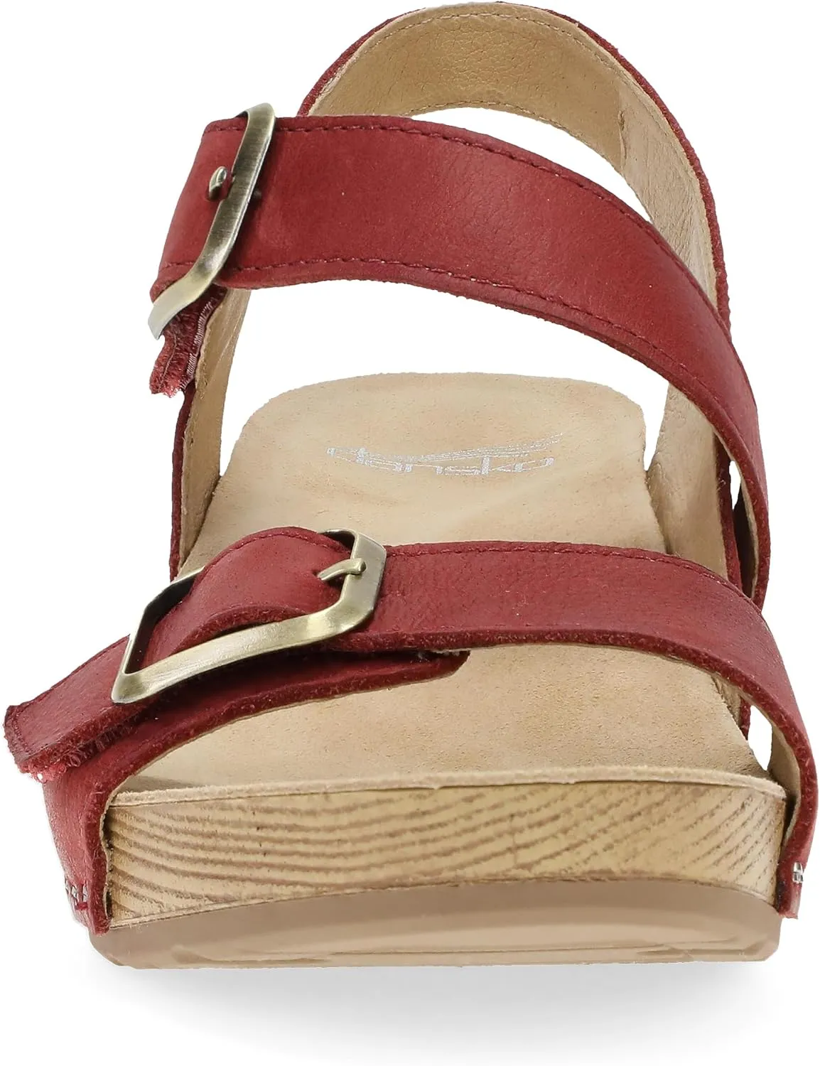 Dansko Trinity Wedge Sandal for Women – Contoured Footbed for All-Day Comfort and Support – Hook & Loop Strap with Buckle Detail – Lightweight Rubber Outsole