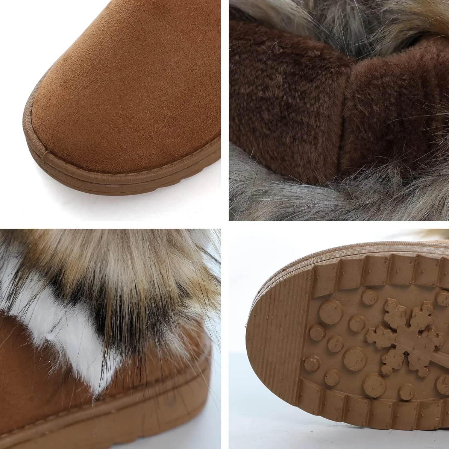 Dear Time Women's Warm Winter Snow Boots Wide Mid Calf Fashion Casual Ankle Booties Outdoor Anti-Slip Platform Boots Shoes for Girls