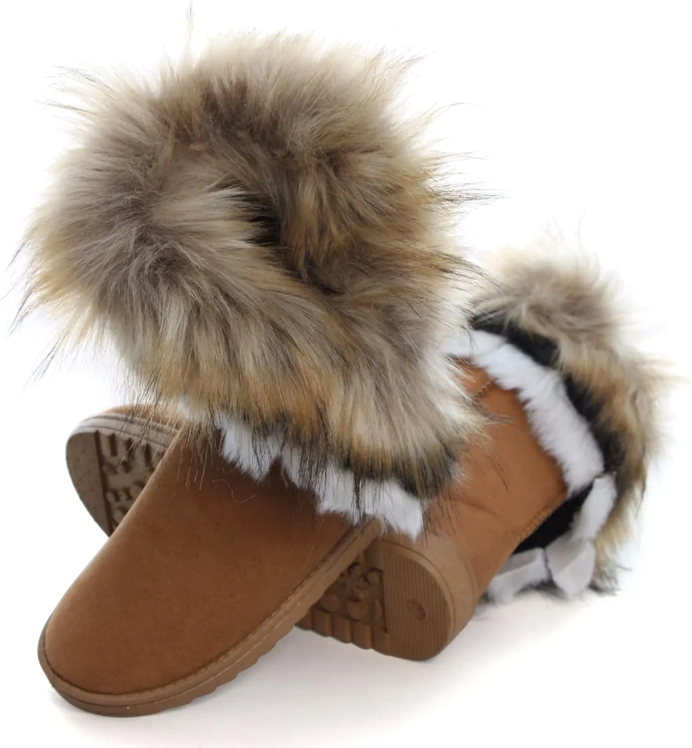 Dear Time Women's Warm Winter Snow Boots Wide Mid Calf Fashion Casual Ankle Booties Outdoor Anti-Slip Platform Boots Shoes for Girls