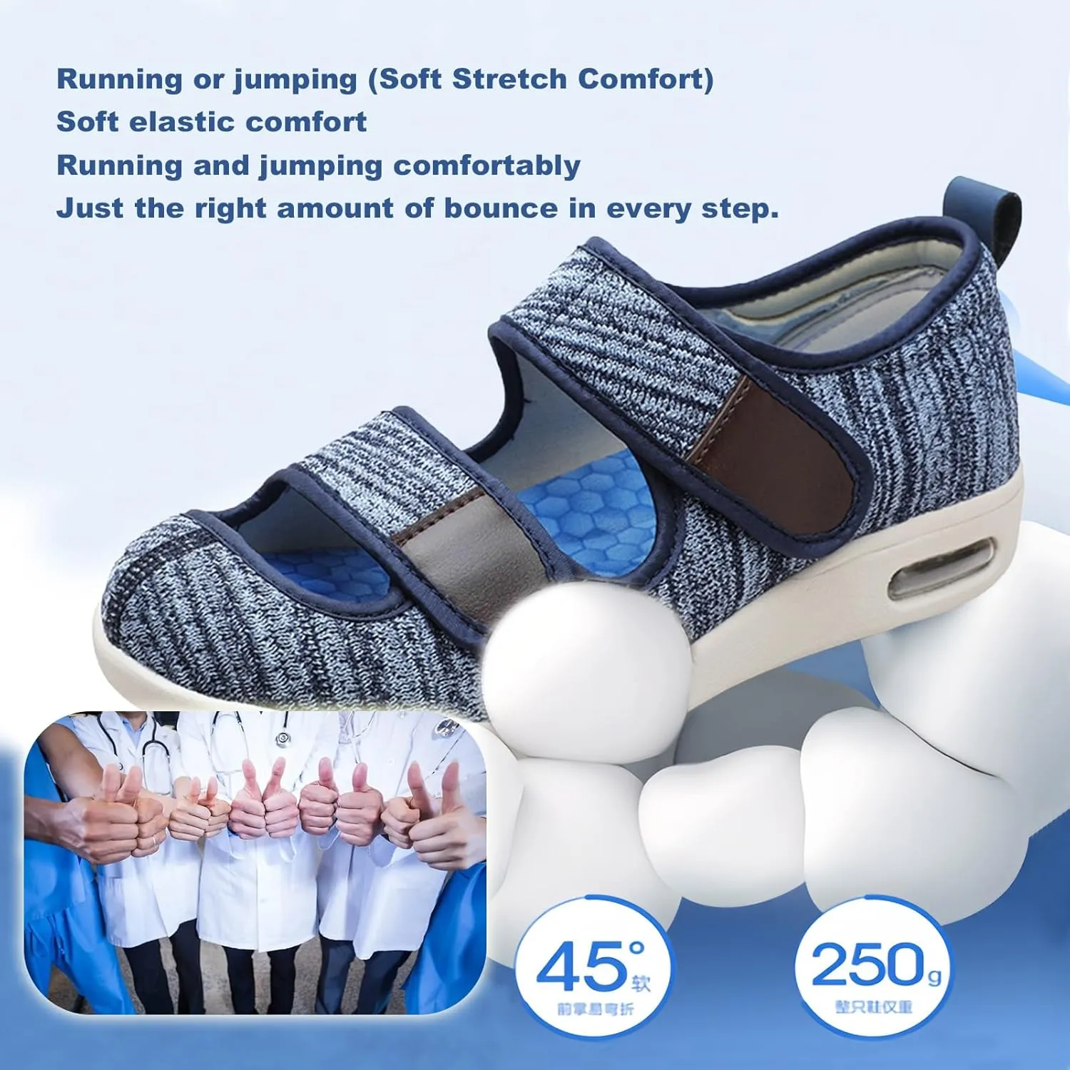 Diabetic Summer Sandals That,Wide Toe Soft Sole Elderly Health Shoes