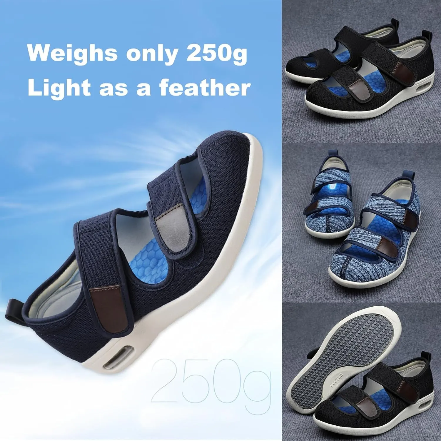 Diabetic Summer Sandals That,Wide Toe Soft Sole Elderly Health Shoes