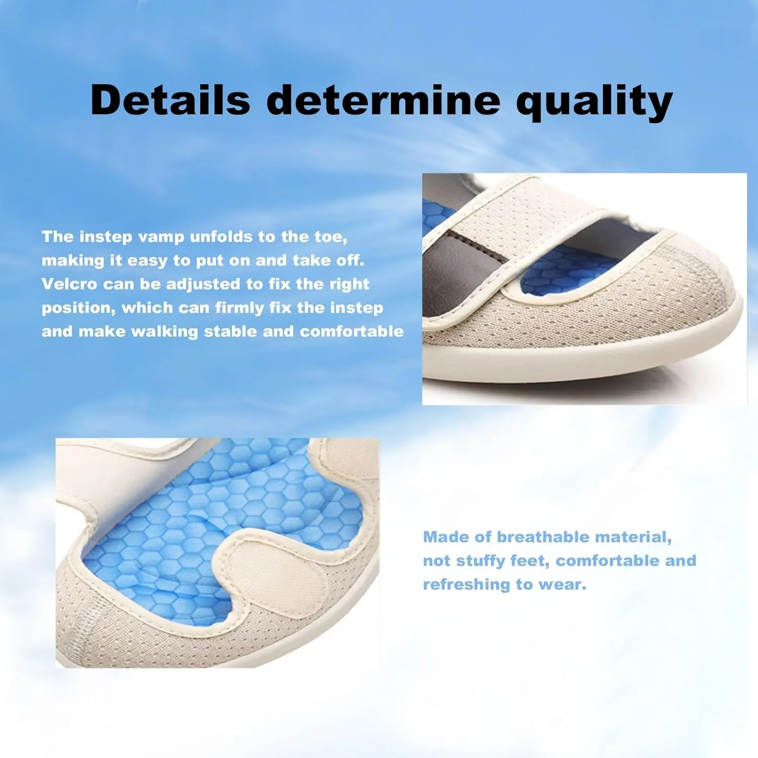 Diabetic Summer Sandals That,Wide Toe Soft Sole Elderly Health Shoes