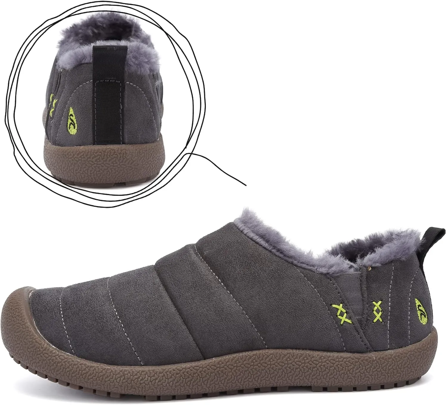 DimaiGlobal Men's Snow Boots Winter Boots Warm Ankle Boots Slip On Fur Lined Booties Water Resistant Outdoor Walking Shoes 6-13US