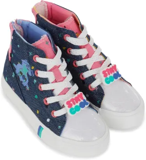 Disney Girls Lilo & Stitch Sneakers - Lilo and Stitch High Top Athletic Shoes - Lilo and Stitch High Top Lace Up Sneakers