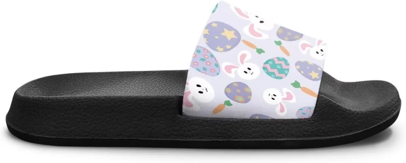 Doojoayie Non-Slip Easter Theme Slides for Kids for Egg Decorating & Hunting