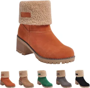 Dotmalls Boots, Dotmalls Seniors' Chunky Heel Winter Boots, Dotmalls Women's Chunky Heel Round Toe Snow Boots