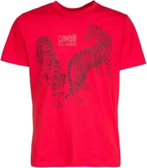 Double Tiger Logo Motif Fashion T-Shirt- for Mens