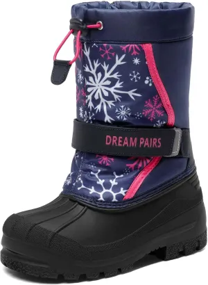 DREAM PAIRS Boys & Girls Mid Calf Water-Resistant Winter Snow Boots for Toddler/Little/Big Kid