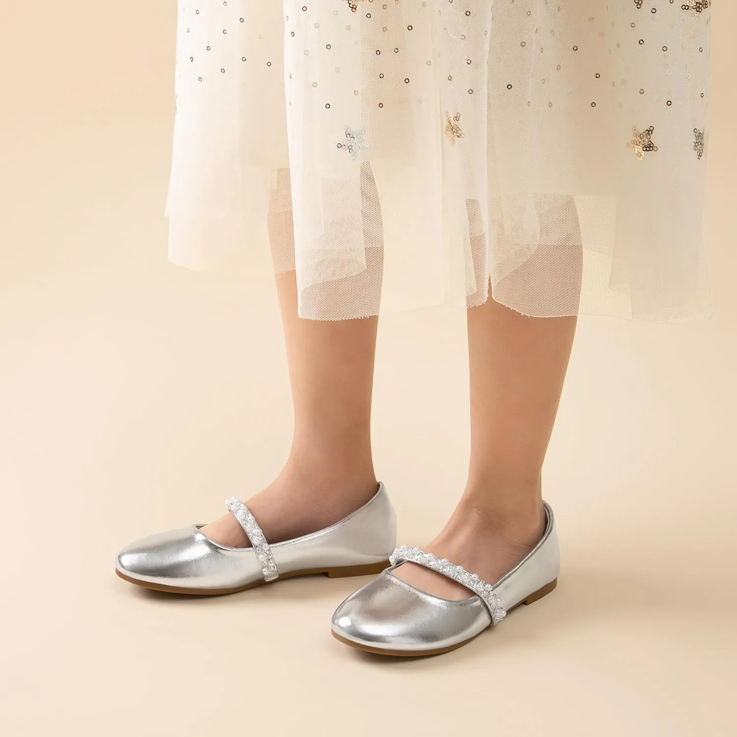DREAM PAIRS Girls Mary Jane Dress Shoes Ballerina Flats for Wedding, Party (Toddler/Little Kid/Big Kid)