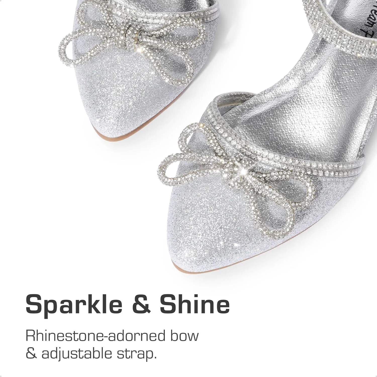 DREAM PAIRS Girls Sandals Closed Toe Dress Low Heels Pointed Toe Pump Flower Shoes for Little Big Kids Wedding Princess Party