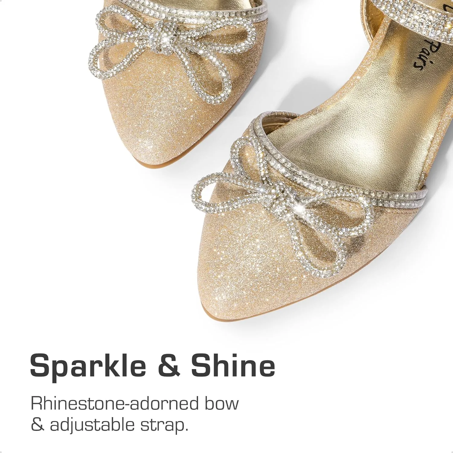 DREAM PAIRS Girls Sandals Closed Toe Dress Low Heels Pointed Toe Pump Flower Shoes for Little Big Kids Wedding Princess Party