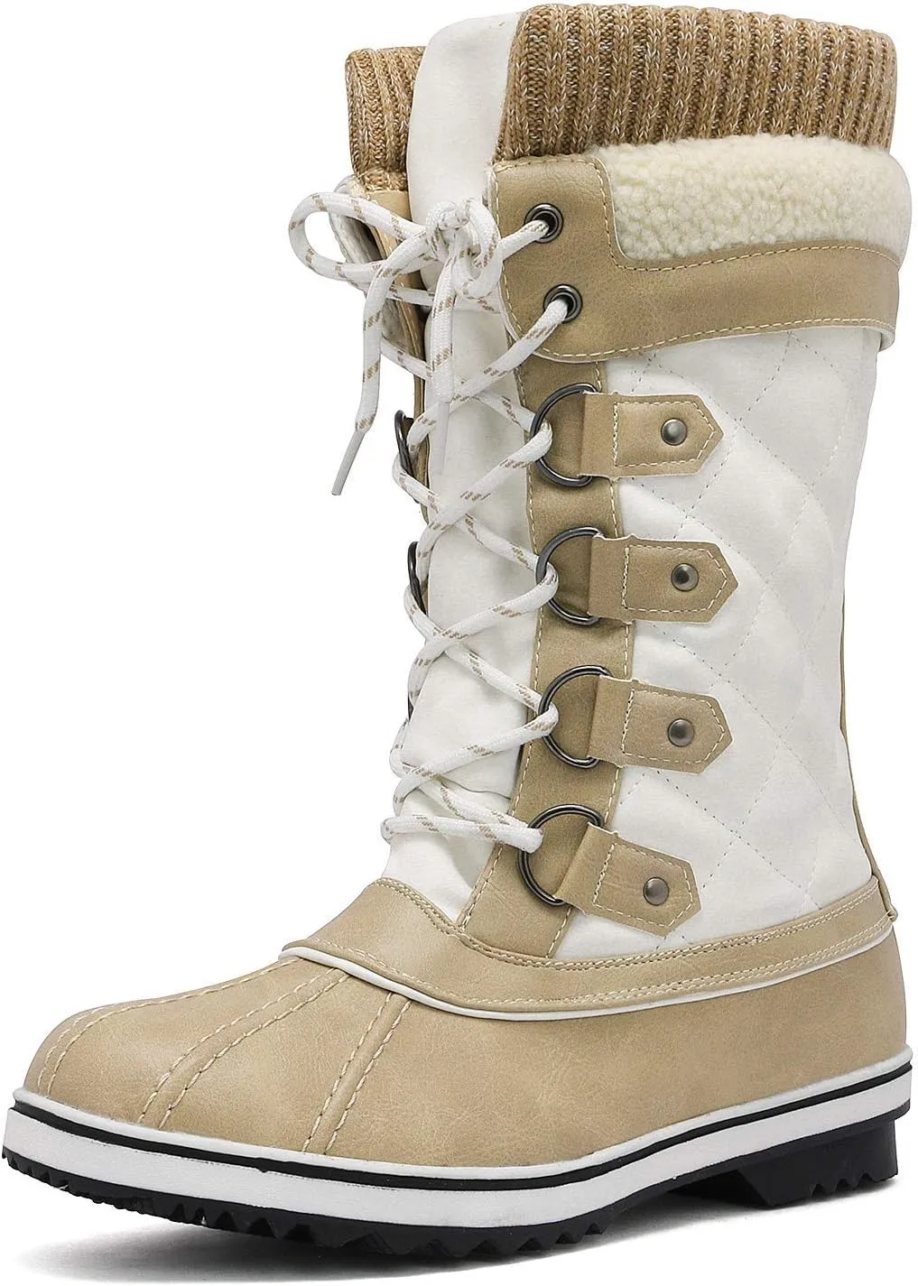 DREAM PAIRS Women's Mid-Calf Waterproof Winter Snow Boots MONTE_02