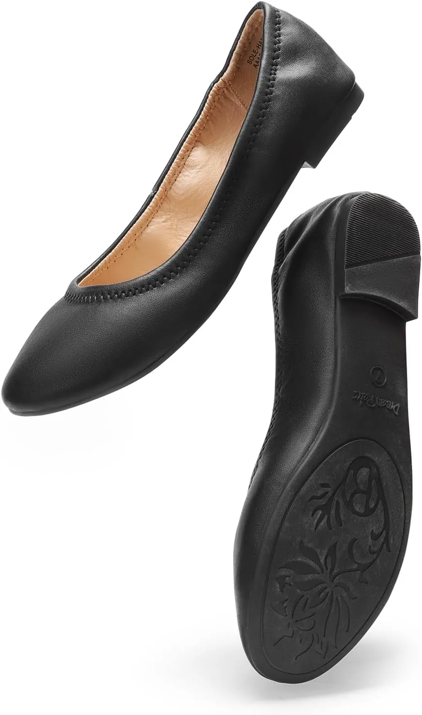 DREAM PAIRS Women's Sole-Happy Ballerina Walking Flats Shoes