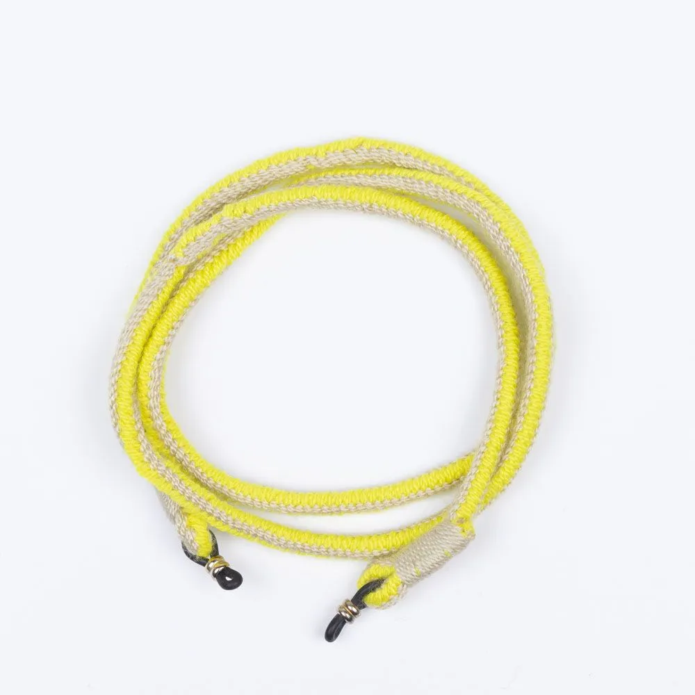 Eyewear cord Yellow & Beige