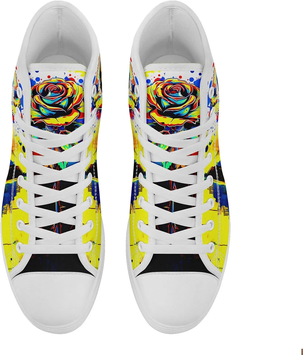 Fashion Skull High-Top Canvas Shoes for Men Women -Unique Vibrant High Top Sneakers Comfortable Casual Shoes