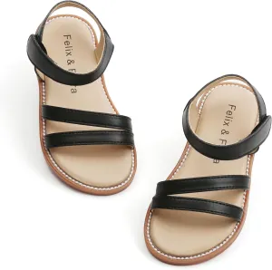 Felix & Flora Toddler Girl Sandals - Little Girl Easter Summer Dress Shoes Lightweight Open Toe Beach Holiday.