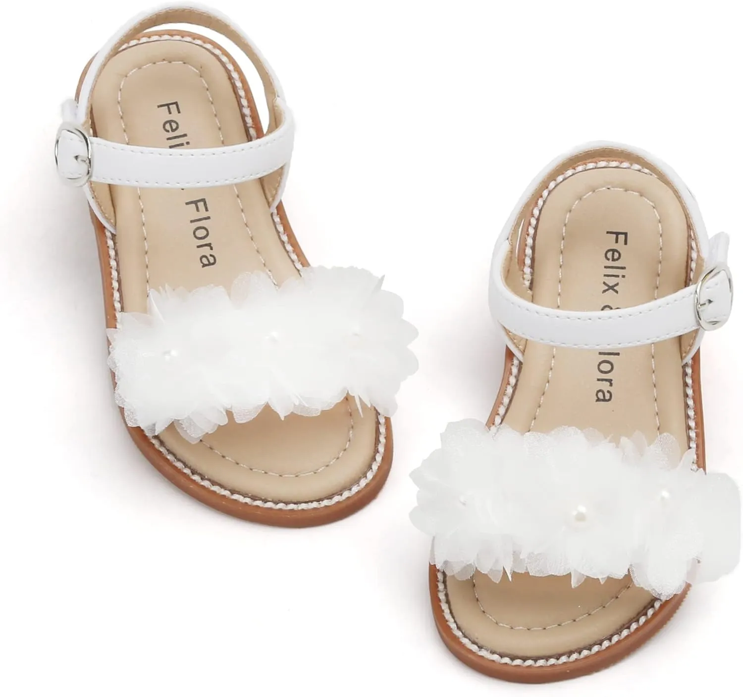 Felix & Flora Toddler Girl Sandals - Little Girl Easter Summer Dress Shoes Lightweight Open Toe Beach Holiday.