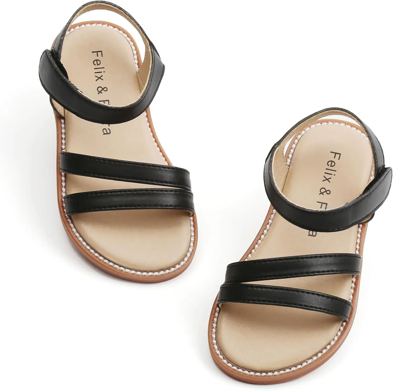 Felix & Flora Toddler Girl Sandals - Little Girl Easter Summer Dress Shoes Lightweight Open Toe Beach Holiday.