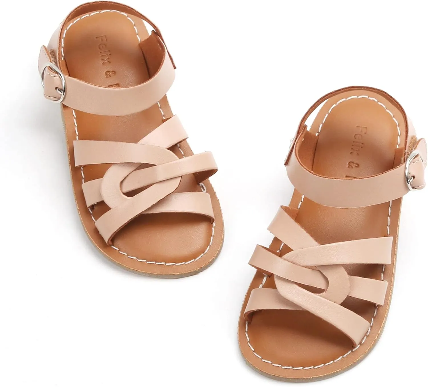 Felix & Flora Toddler Girl Sandals - Little Girl Easter Summer Dress Shoes Lightweight Open Toe Beach Holiday.