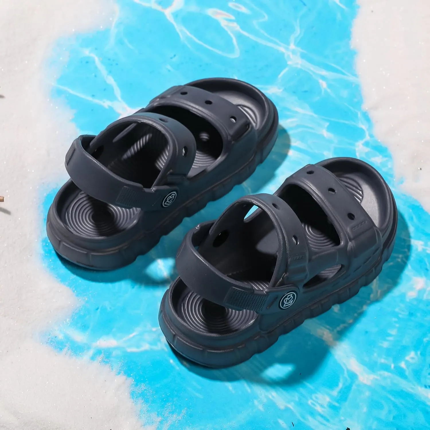 Femizee Kids 2-in-1 Sandals and Slides for Boys & Girls Lightweight Waterproof Slip-On Sandals Summer Water Shoes for Beach Pool Garden Play