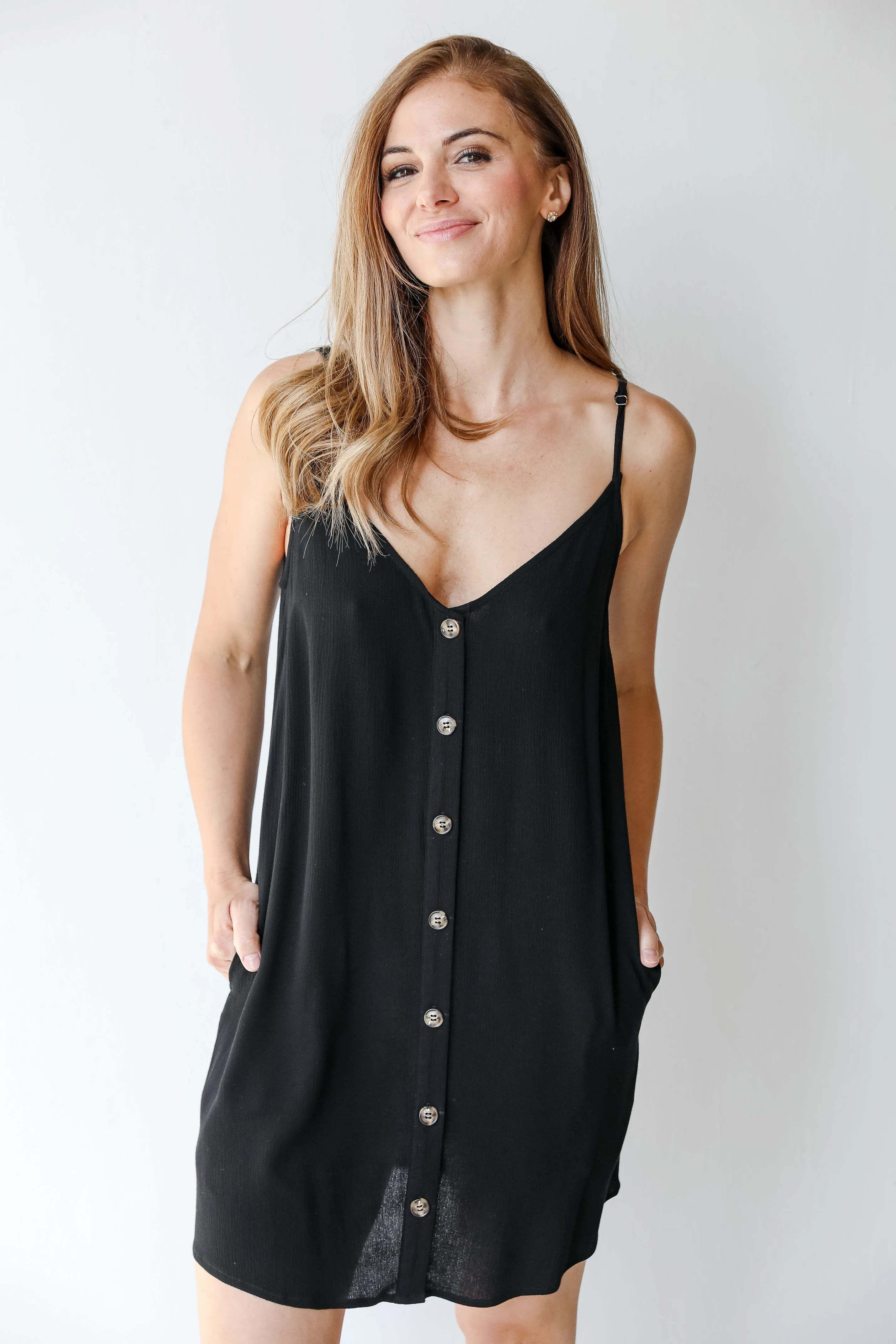FINAL SALE - Salt Water Breeze Button Front Mini Dress