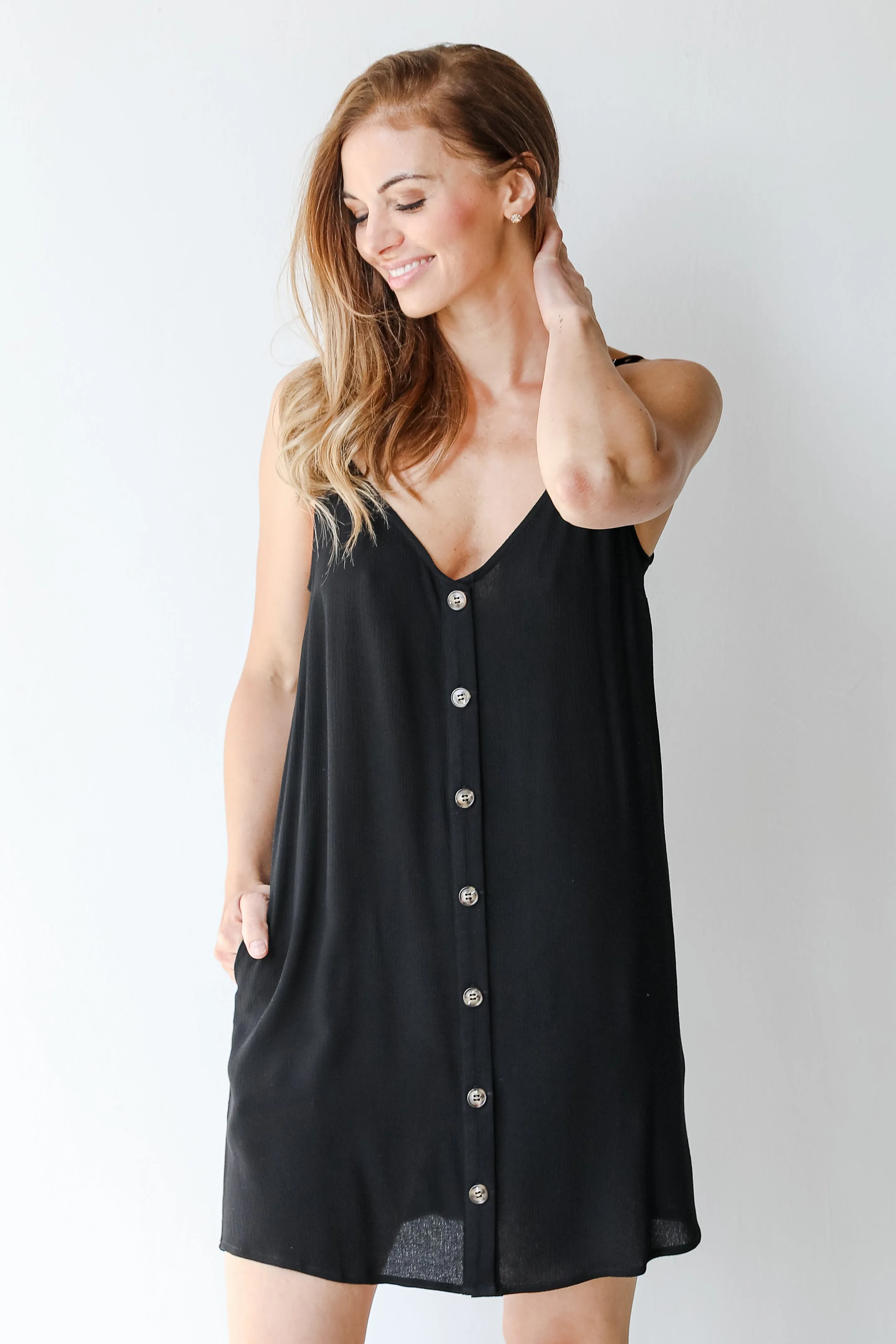 FINAL SALE - Salt Water Breeze Button Front Mini Dress