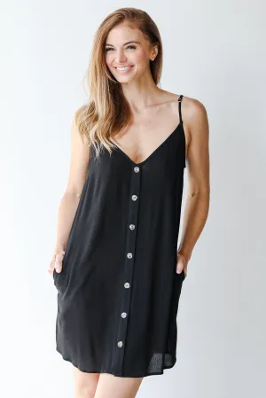 FINAL SALE - Salt Water Breeze Button Front Mini Dress