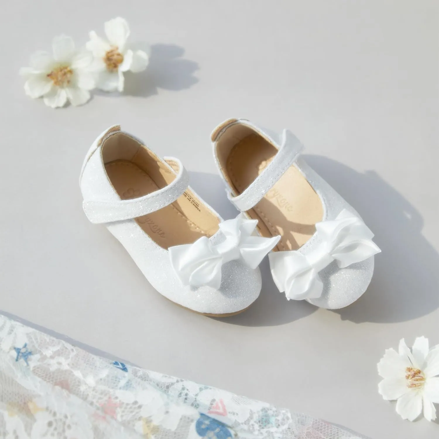 Flaryzone Toddler/Little Girls' Ballerina Flat Mary Jane Princess Dress Shoes - Wedding School Party