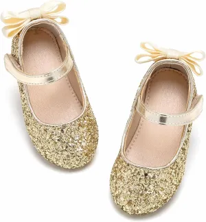 Flaryzone Toddler/Little Girls' Ballerina Flat Mary Jane Princess Dress Shoes - Wedding School Party
