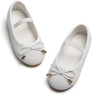 Flaryzone Toddler/Little Girls' Ballerina Flat Mary Jane Princess Dress Shoes - Wedding School Party