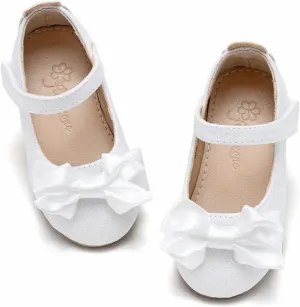 Flaryzone Toddler/Little Girls' Ballerina Flat Mary Jane Princess Dress Shoes - Wedding School Party
