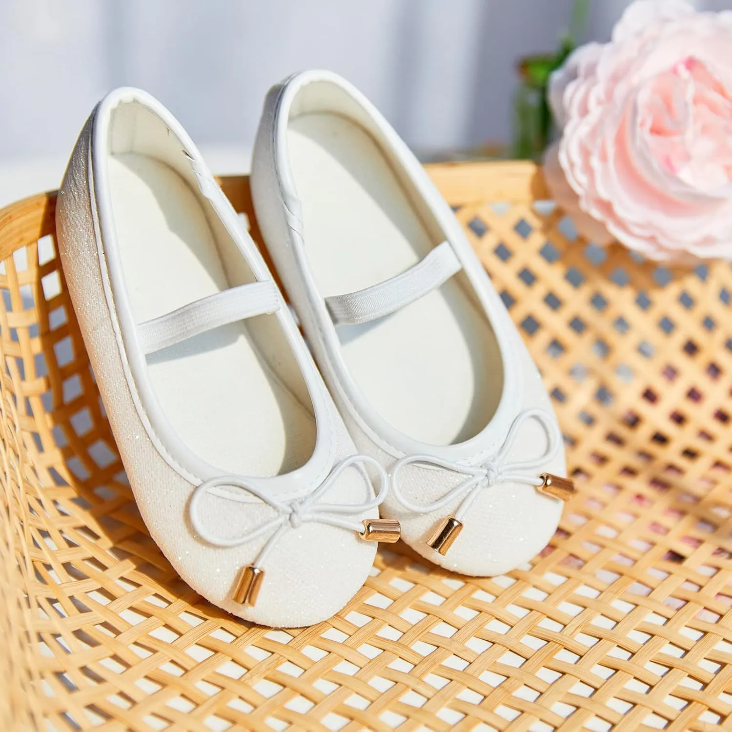 Flaryzone Toddler/Little Girls' Ballerina Flat Mary Jane Princess Dress Shoes - Wedding School Party