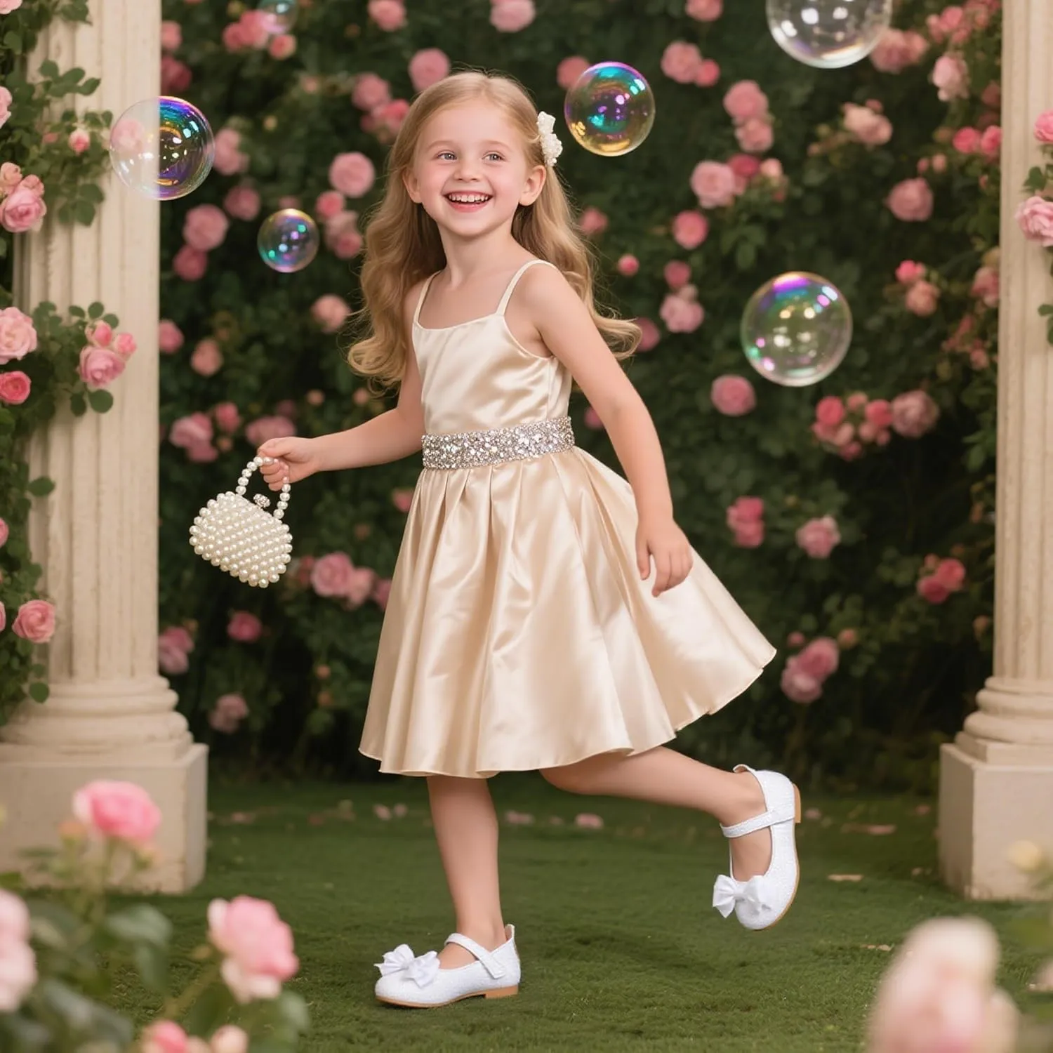 Flaryzone Toddler/Little Girls' Ballerina Flat Mary Jane Princess Dress Shoes - Wedding School Party