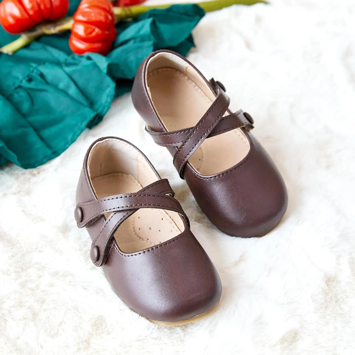 Flaryzone Toddler/Little Girls' Ballerina Flat Mary Jane Princess Dress Shoes - Wedding School Party