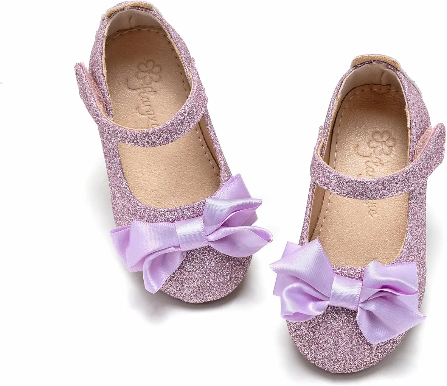 Flaryzone Toddler/Little Girls' Ballerina Flat Mary Jane Princess Dress Shoes - Wedding School Party