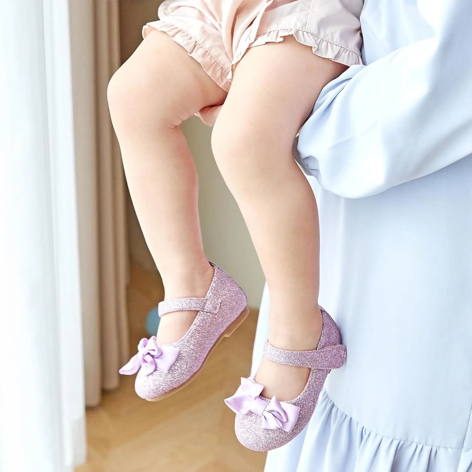 Flaryzone Toddler/Little Girls' Ballerina Flat Mary Jane Princess Dress Shoes - Wedding School Party