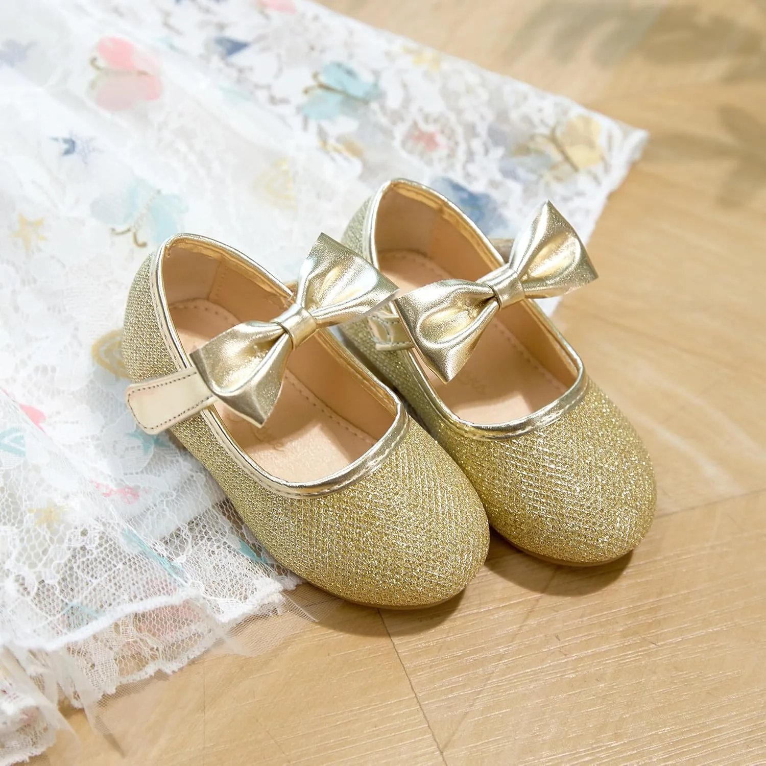 Flaryzone Toddler/Little Girls' Ballerina Flat Mary Jane Princess Dress Shoes - Wedding School Party
