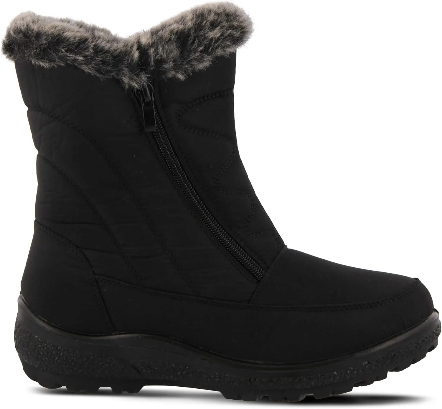Flexus Boots for Women - Waterproof Nylon Boots with Dual Zippers - Winter Snow Boots